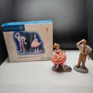 Department 56 Snow Village "What A Great Find!" Figurines Set of 2 – 2004 w/ Box